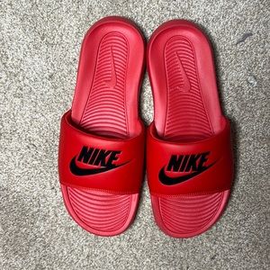 Red Nike Slides